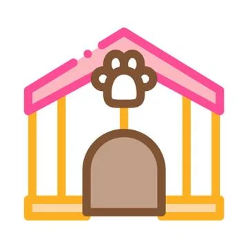 Pet Box Icon Vector Outline Illustration 스톡 일러스트