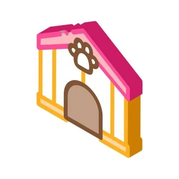 Pet Box isometric icon vector illustration 스톡 일러스트