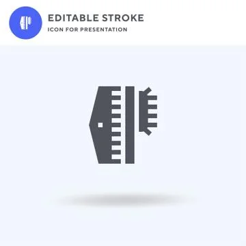 Pet Brush icon vector, filled flat sign, solid pictogram isolated on white, l Stock Illustration