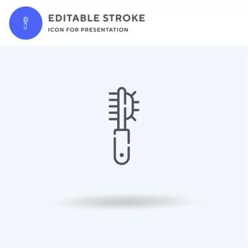 Pet Brush icon vector, filled flat sign, solid pictogram isolated on white, logo Stock Illustration