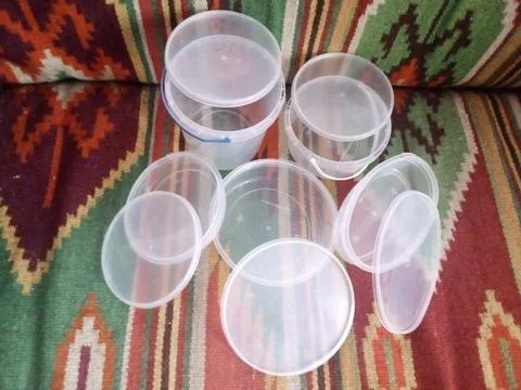 PET buckets Stock Photos