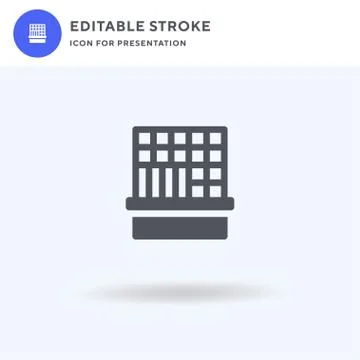 Pet Cage icon vector, filled flat sign, solid pictogram isolated on white, lo Illustrazione stock