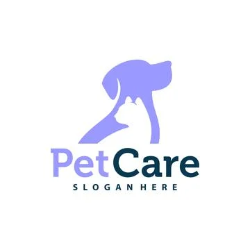 Pet care logo design concept. Pet service logo vector template. Icon Symbol Stock Illustration