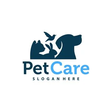 Pet care logo design concept. Pet service logo vector template. Icon Symbol Stock Illustration