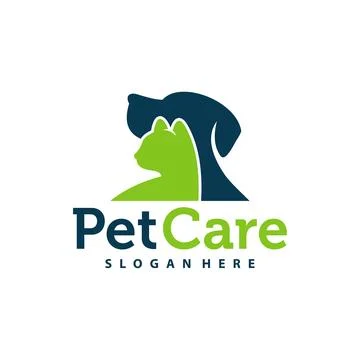 Pet care logo design concept. Pet service logo vector template. Icon Symbol Stock Illustration