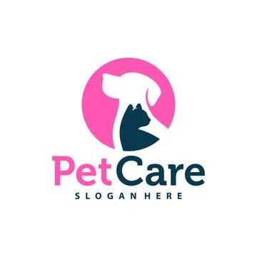 Pet care logo design concept. Pet service logo vector template. Icon Symbol Stock Illustration