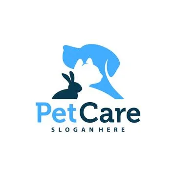 Pet care logo design concept. Pet service logo vector template. Icon Symbol Stock Illustration