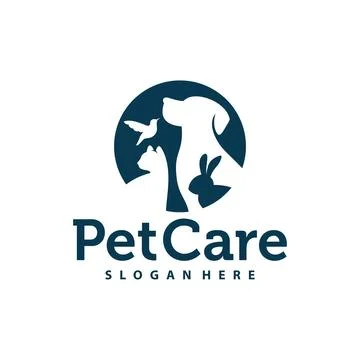 Pet care logo design concept. Pet service logo vector template. Icon Symbol Stock Illustration