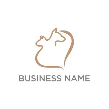 Pet Care Logo design with creative business card minimalist, clean and eleg.. Stock Illustration