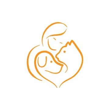 Pet care logo. Stock Illustration