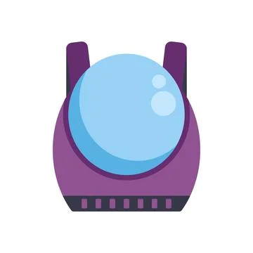 Pet carrier backpack with bubble window design Stock Illustration