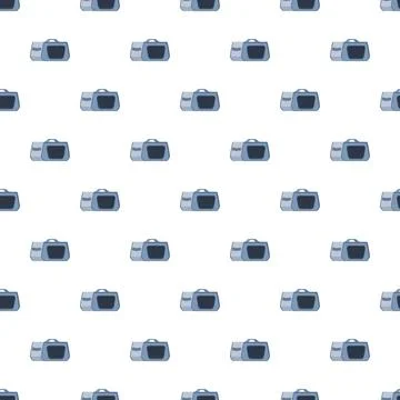 Pet carrier bag seamless pattern background design Stock Illustration