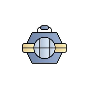 Pet, carrier color gradient vector icon Stock Illustration