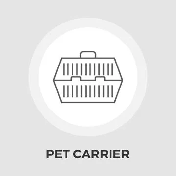 Pet Carrier Flat Icon Stock Illustration