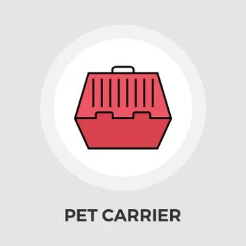 Pet Carrier Flat Icon Stock Illustration