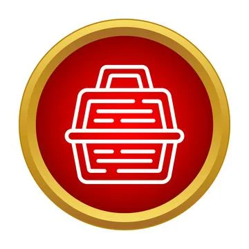Pet carrier icon transporting animals safely for veterinary care Stock-Illustration