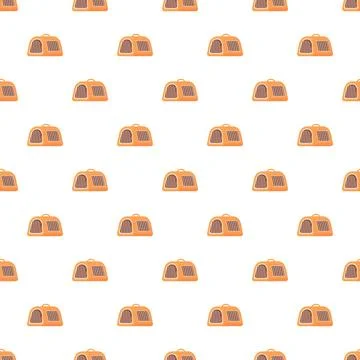 Pet carrier transporting animals seamless repeating pattern Illustration