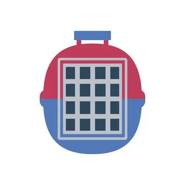 Pet carrier. Vector illustration in flat style isolated on white background Stock Illustration