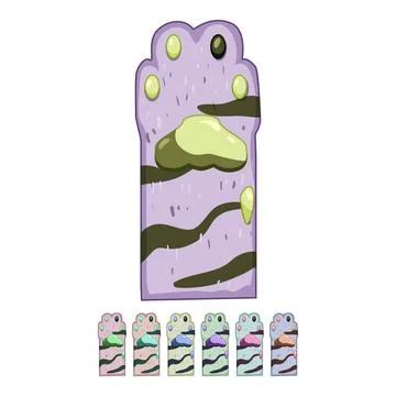Pet cat paw cartoon vector graphic Stock Illustration