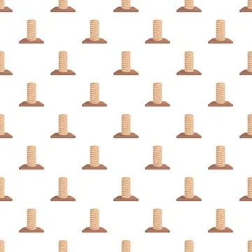 Pet cat scratching post seamless pattern design Stockillustratie