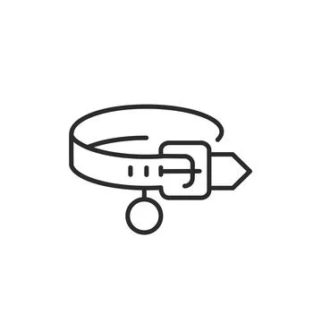 Pet Collar Icon Stock Illustration