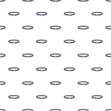 Pet collar repeat pattern on white background Illustrazione stock
