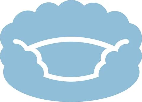 Pet cushion bed soft cushion icon Stock Illustration