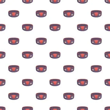 Pet dog bed seamless pattern for animal care Stock Illustration