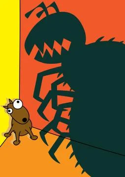 Pet dog flea infestation Stockillustratie