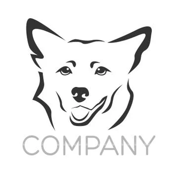 Pet dog logo Illustrazione stock