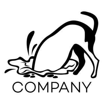 Pet dog logo Stock Illustration