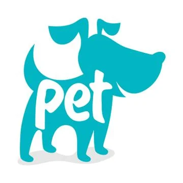 Pet dog logo Stock Illustration
