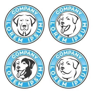 Pet dog logo Stock Illustration