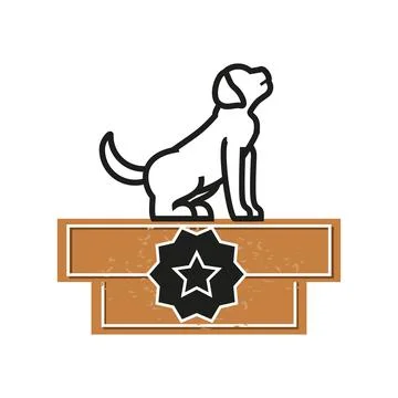 Pet dog obedience Stock Illustration