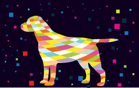 Pet dog. Vector image illustration. Stock Illustration