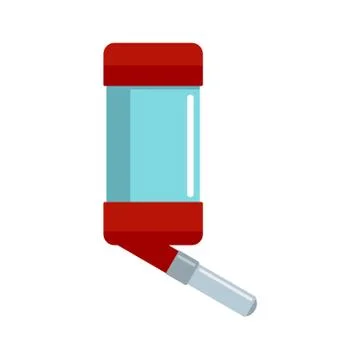 Pet drinker icon, flat style Stock Illustration
