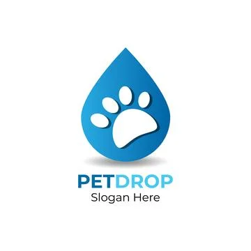 Pet drop logo icon. Stock Illustration