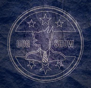 Pet emblem design. Stock Illustration