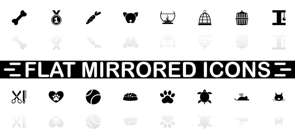 Pet - Flat Vector Icons Stock Illustration