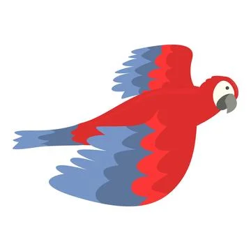 Pet flight icon cartoon vector. Macaw parrot イラスト素材