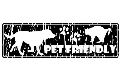 PET FRIEDLY rubber stamp Stock Illustration