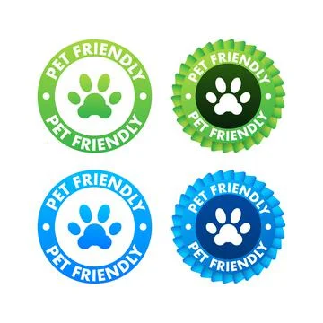 Pet friendly icon. Pets allowed, Certified. Vector illustration. Ilustração Stock