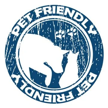 Pet friendly rubber stamp 스톡 일러스트