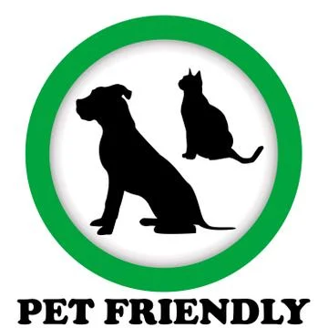 PET FRIENDLY sign Stock Illustration
