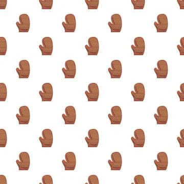 Pet grooming glove seamless pattern repeating background Stock Illustration