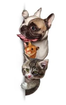 Pet group sign vertical Stock-Illustration