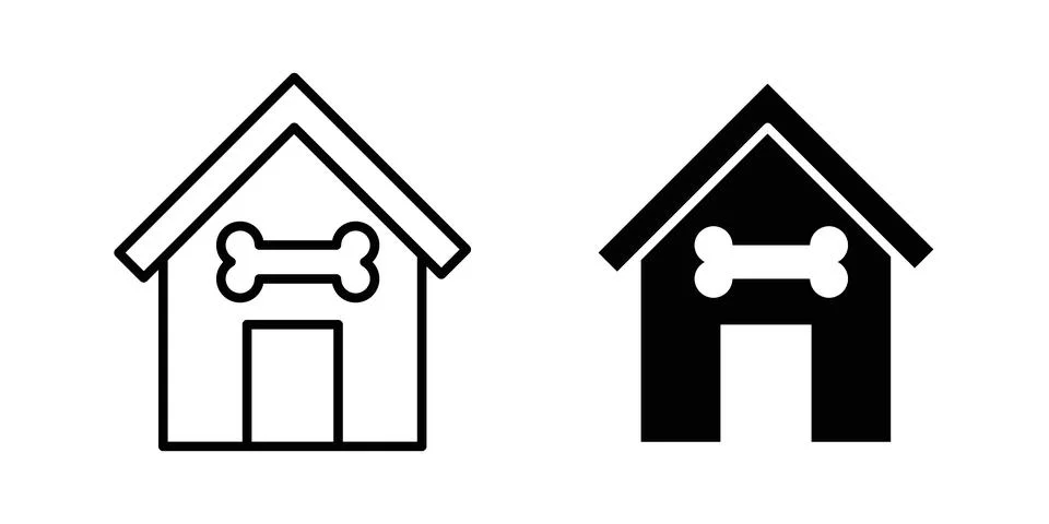 Pet house icon vector design illustrations Stock Illustration