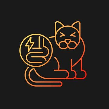 Pet IBD gradient vector icon for dark theme Stock Illustration