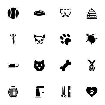 Pet icon - Expand to any size - Change to any colour. Perfect Flat Vector C.. Stock Illustration