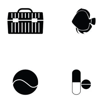 Pet icon set Stock Illustration